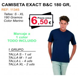 CAMISETA EXACT B&C 180 GR