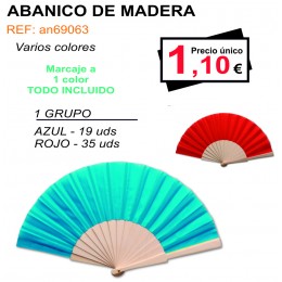 Abanicos Personalizados de Madera en Varios Colores